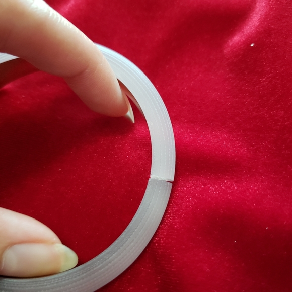 Vintage Purple Plum Carved LUCITE with Rhinestones WIDE Tapered Bangle Bracelet - Picture 14 of 16